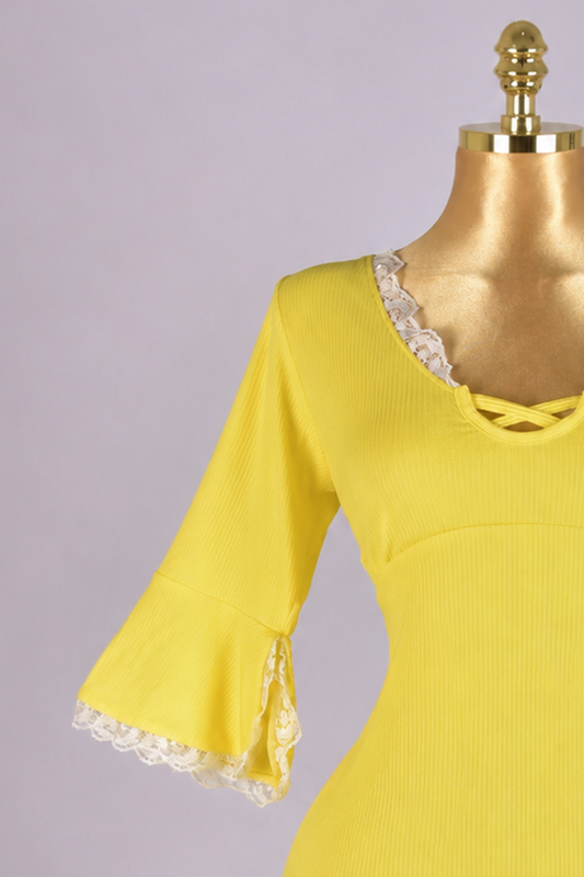 Lemon Whisper Lounge Dress