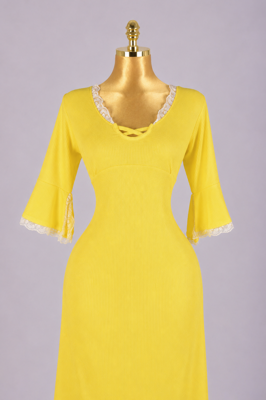 Lemon Whisper Lounge Dress