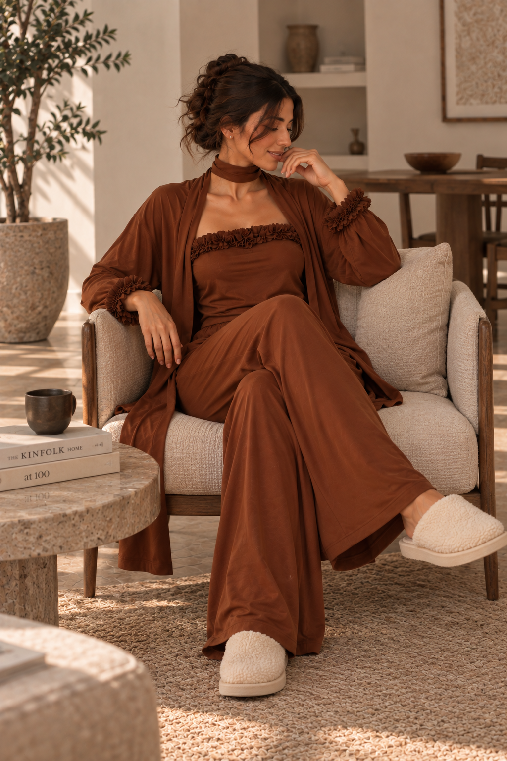 The Lady Loungewear Set - Brown